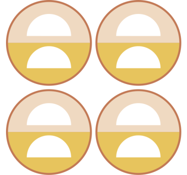 Untersetzer geek geometrische halbcirkel - TenStickers