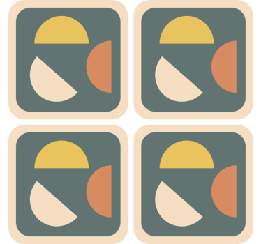 Untersetzer geek geometrische farbformen - TenStickers