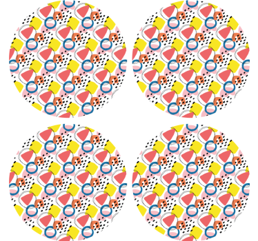 Untersetzer geek mit bunten abstrakten formen - TenStickers