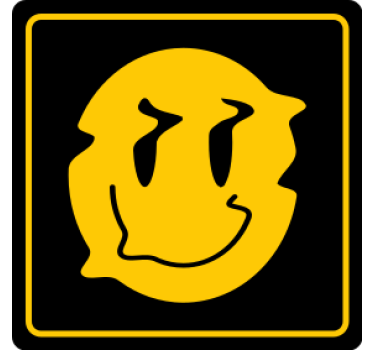Untersetzer geek smiley gesicht icon - TenStickers