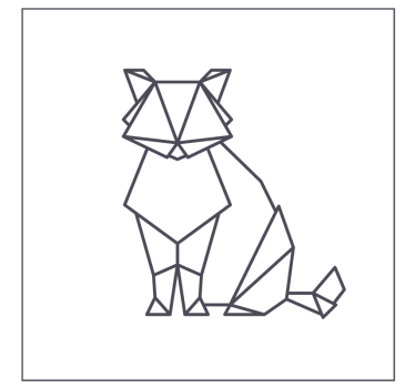 Untersetzer geek geometrische katzenfigur - TenStickers