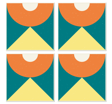 Vintage Untersetzer Farbiger vintage-stil - TenStickers