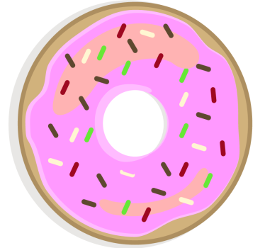 Untersetzer geek pink gefrostetes dessert - TenStickers