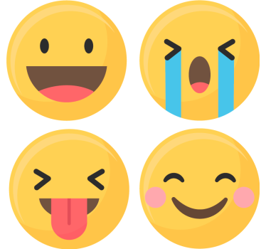 Untersetzer Freak Social-media-emojis - TenStickers