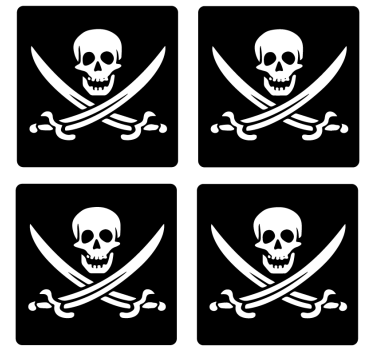 Untersetzer Freak Piraten jolly rogerrog - TenStickers