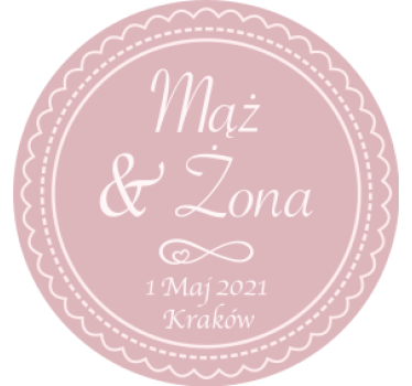 Bierdeckel hochzeit elegantes pinkes runddesign - TenStickers