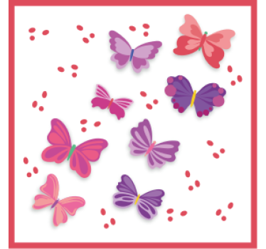 Untersetzer geek mit lebhaften schmetterlingsillustrationen - TenStickers