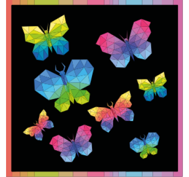 Untersetzer geek bunte geometrische schmetterlinge - TenStickers