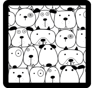 Untersetzer geek mit verspielten hundegesichtern - TenStickers