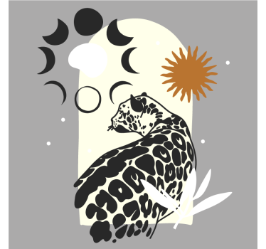 Untersetzer geek elegante leopardsilhouette - TenStickers