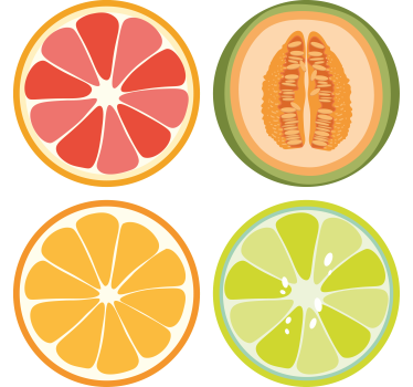 Untersetzer geek fruchtstück untersetzer - TenStickers