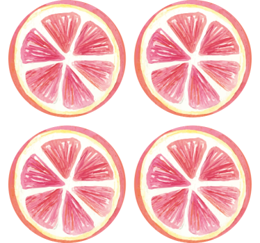 Untersetzer geek umrissene pinke zitrusscheiben - TenStickers