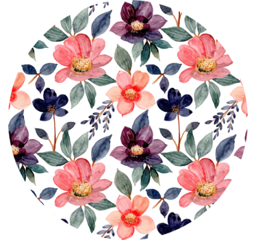 Untersetzer geek mit blumenmuster splash - TenStickers