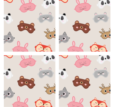 Untersetzer geek tierische gesichter kollektion - TenStickers
