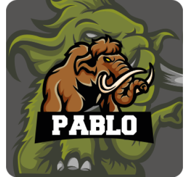 Untersetzer geek mammut emblem kunstwerk - TenStickers