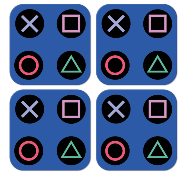 Untersetzer Freak Lustiges buntes playstation-muster - TenStickers