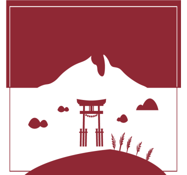 Untersetzer geek torii torbogen aus den bergen - TenStickers