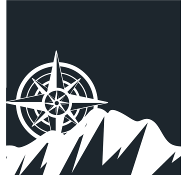 Untersetzer geek navigationskompass gipfel - TenStickers