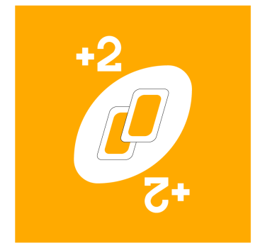 Untersetzer geek zwei verbundene formen mit zahlen - TenStickers