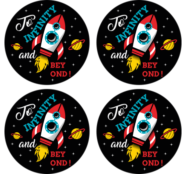 Untersetzer geek raketenstart weltraumthema - TenStickers