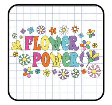 Untersetzer geek mit bunter floraler typografie - TenStickers