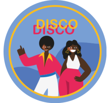 Untersetzer geek für die disco dance party - TenStickers