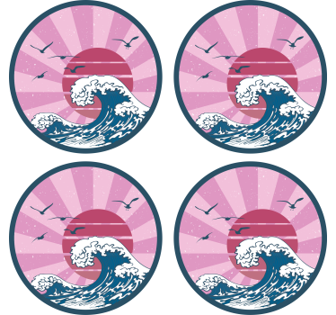 Untersetzer geek retro wellenmuster design - TenStickers