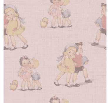 Vintage untersetzer mit verspielten kinderillustrationen - TenStickers