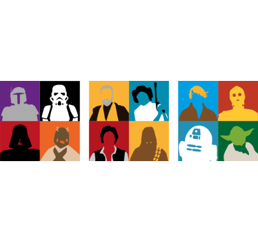 Untersetzer geek silhouetten ikonischer charaktere - TenStickers