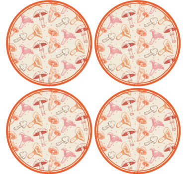 Untersetzer geek mit verspielter pilzillustration - TenStickers