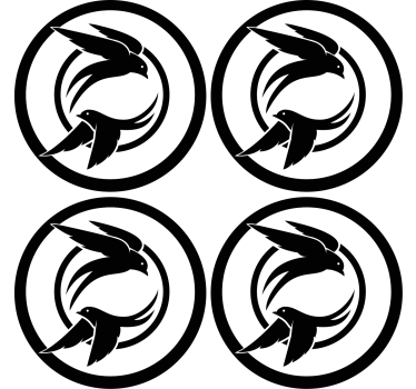 Untersetzer geek mit stilisiertem vogelemblem - TenStickers
