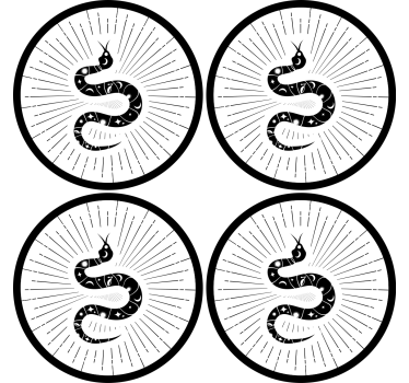 Untersetzer geek mit abstraktem schlangenmotiv - TenStickers