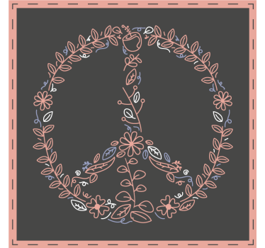 Untersetzer geek florales friedenssymbol - TenStickers