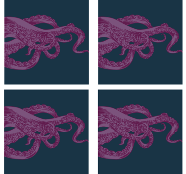 Untersetzer geek mit filigraner krakenillustration - TenStickers