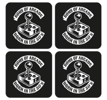 Untersetzer Spruch Söhne der 80er jahre - TenStickers
