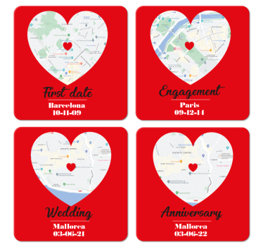 Untersetzer Hochzeit Besondere Momente - TenStickers