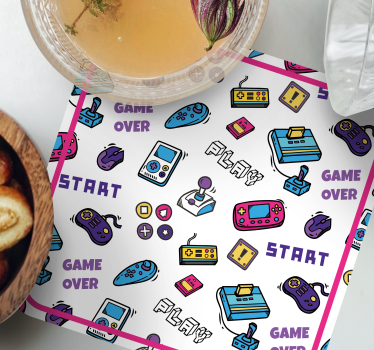 Untersetzer Freak Retro-spiel über symbole - TenStickers