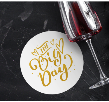 Bierdeckel hochzeit elegante feier typografie - TenStickers
