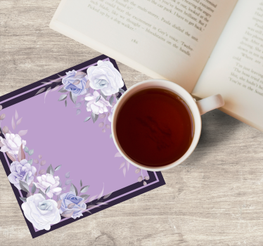 Bierdeckel Hochzeit lavendel blumenarrangement - TenStickers