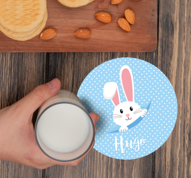 Bierdeckel hochzeit mit süßem hasen design - TenStickers