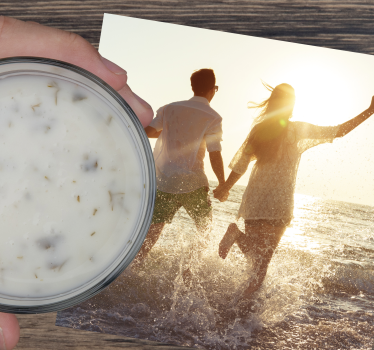 Bierdeckel hochzeit paar am strand sonnenuntergang - TenStickers