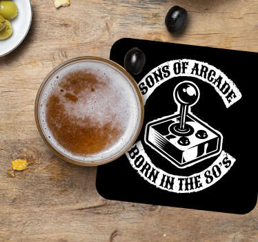 Untersetzer Spruch Söhne der 80er jahre - TenStickers