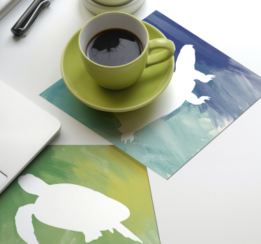 Untersetzer geek bunte schildkröten-silhouetten - TenStickers