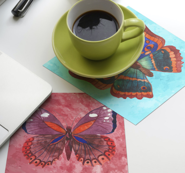Untersetzer geek bunte schmetterlingsillustration - TenStickers
