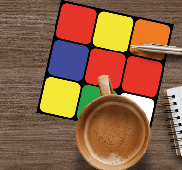 Untersetzer geek buntes quadrat-arrangement - TenStickers