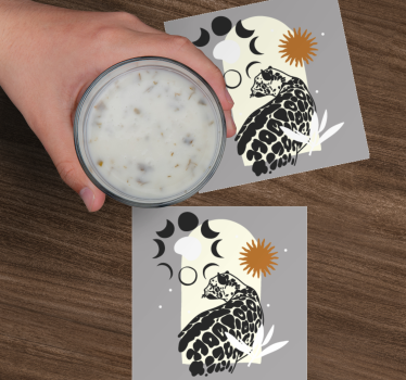 Untersetzer geek elegante leopardsilhouette - TenStickers
