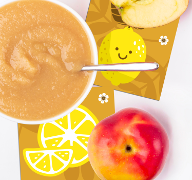 Untersetzer geek fröhliche zitrone und citrus - TenStickers