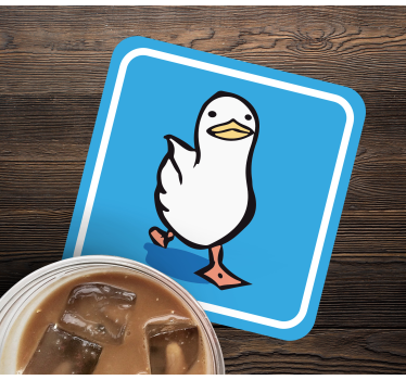 Untersetzer Geek gehende cartoon-ente - TenStickers