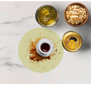 Untersetzer geek kaffeetasse mit spritzern - TenStickers