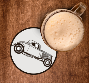 Untersetzer geek klassische auto-silhouette - TenStickers